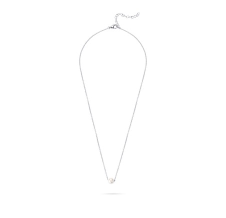 Zilveren collier met parel
