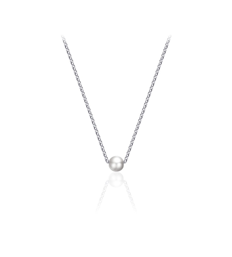 Zilveren collier met parel