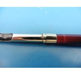 Gouden kroontjespen met streepagaat