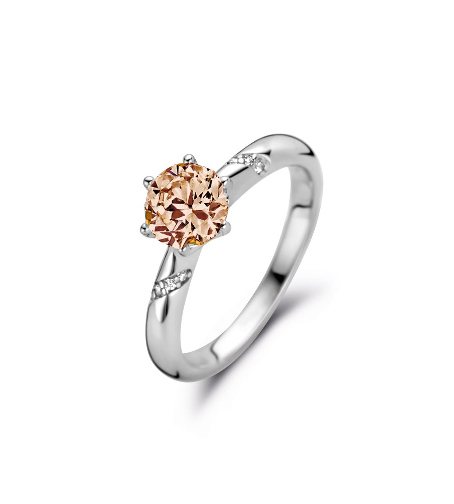 Rosa di Luca zilveren ring met zirkonia