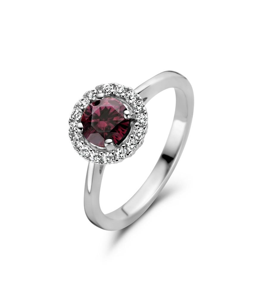 Rosa di Luca zilveren ring met zirkonia