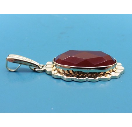 Gouden hanger carneool