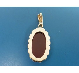 Gouden hanger carneool