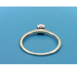 Gouden Diamonde bi-color damesring met briljant