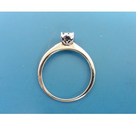 Gouden Diamonde bi-color damesring met briljant