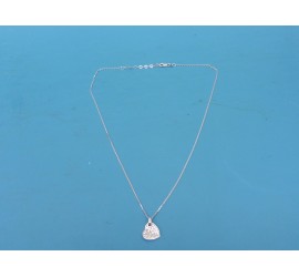 Zilveren hart hanger met zirkonia en collier