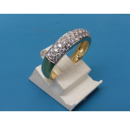 Gouden damesring met briljant