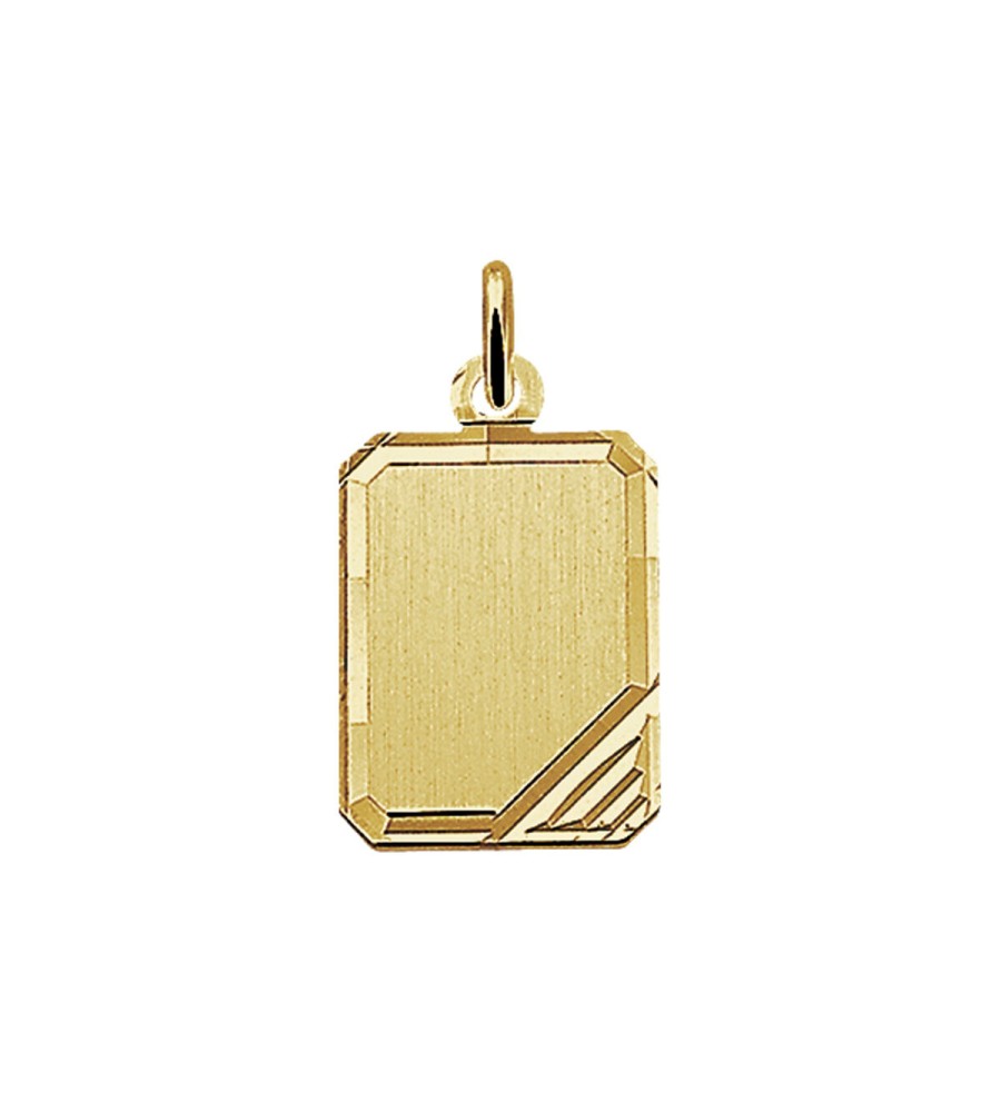 Gouden graveerplaatje rechthoek