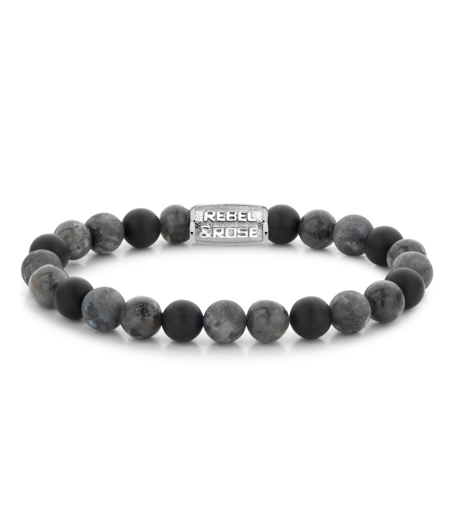 Rebel & Rose armband Grey Rocks