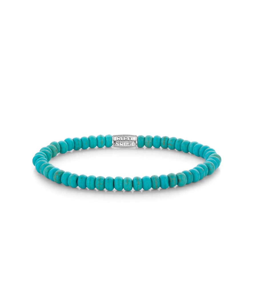 Rebel & Rose armband Turquoise Round Slices