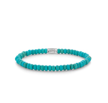Rebel & Rose armband Turquoise Round Slices  RR-40121-S