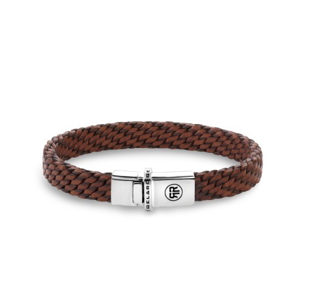 Rebel & Rose armband Bruin leer met zilveren sluiting RR-L0162-S