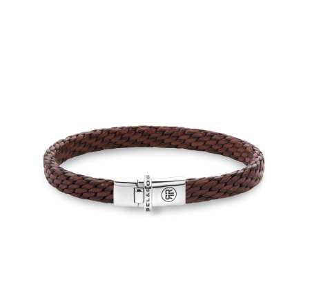 Rebel & Rose armband Bruin leer met zilveren sluiting RR-L0160-S