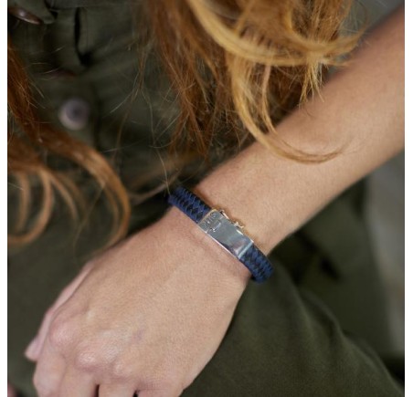 Silk leren armband met zilveren sluiting 841BBU