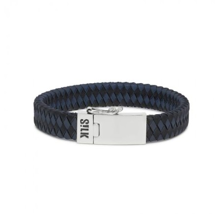 Silk leren armband met zilveren sluiting 841BBU