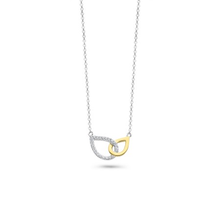 Rosa di Luca zilveren choker bicolor met zirkonia 624.771
