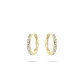 Gouden creolen met zirkonia