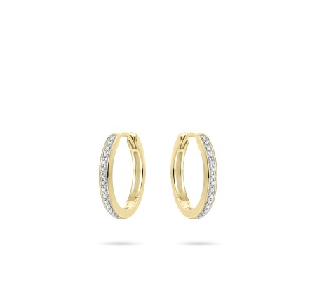 Gouden creolen met zirkonia