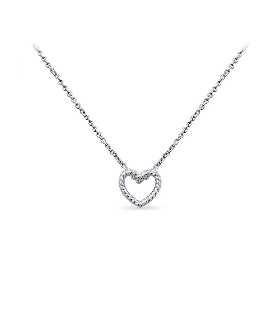Zilveren collier met hart hanger