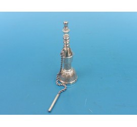 Zilveren miniatuur waterpijp