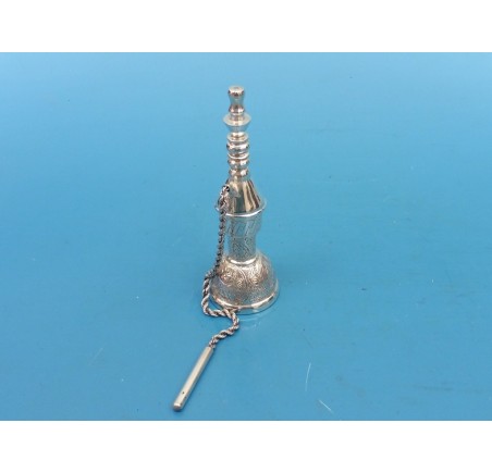 Zilveren miniatuur waterpijp