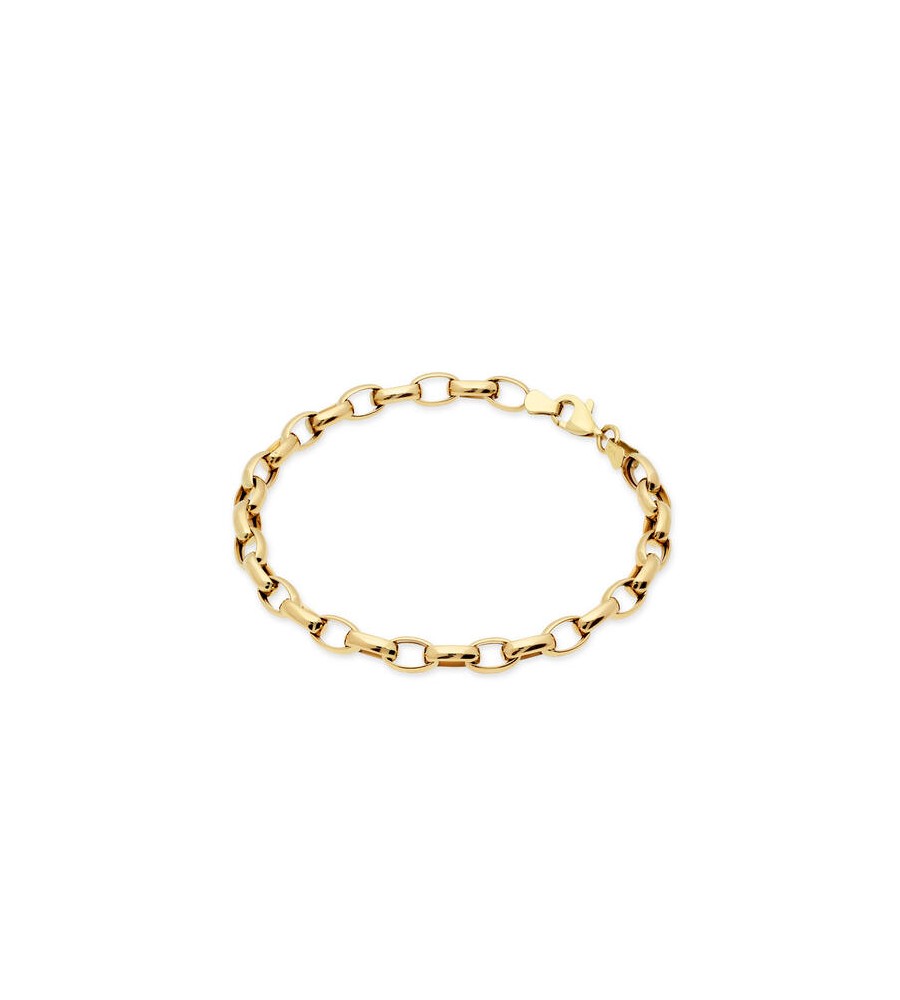 Gouden jasseron armband ovaal