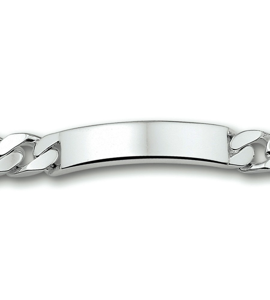 Zilveren plaat armband