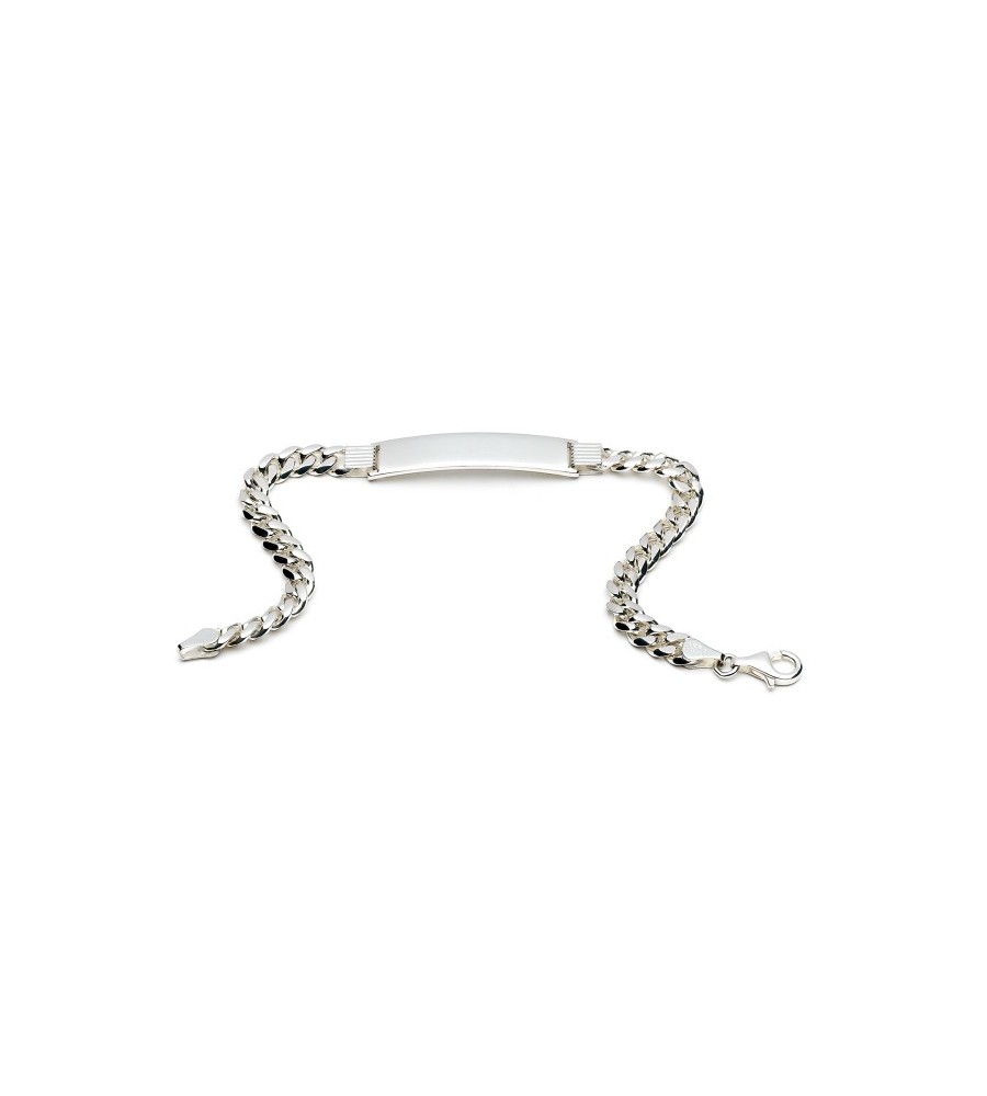 Zilveren plaat armband