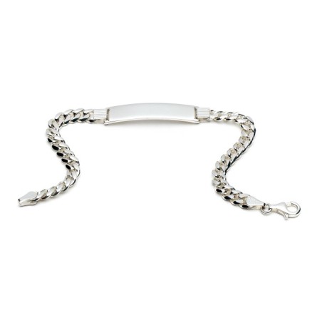 Zilveren plaat armband