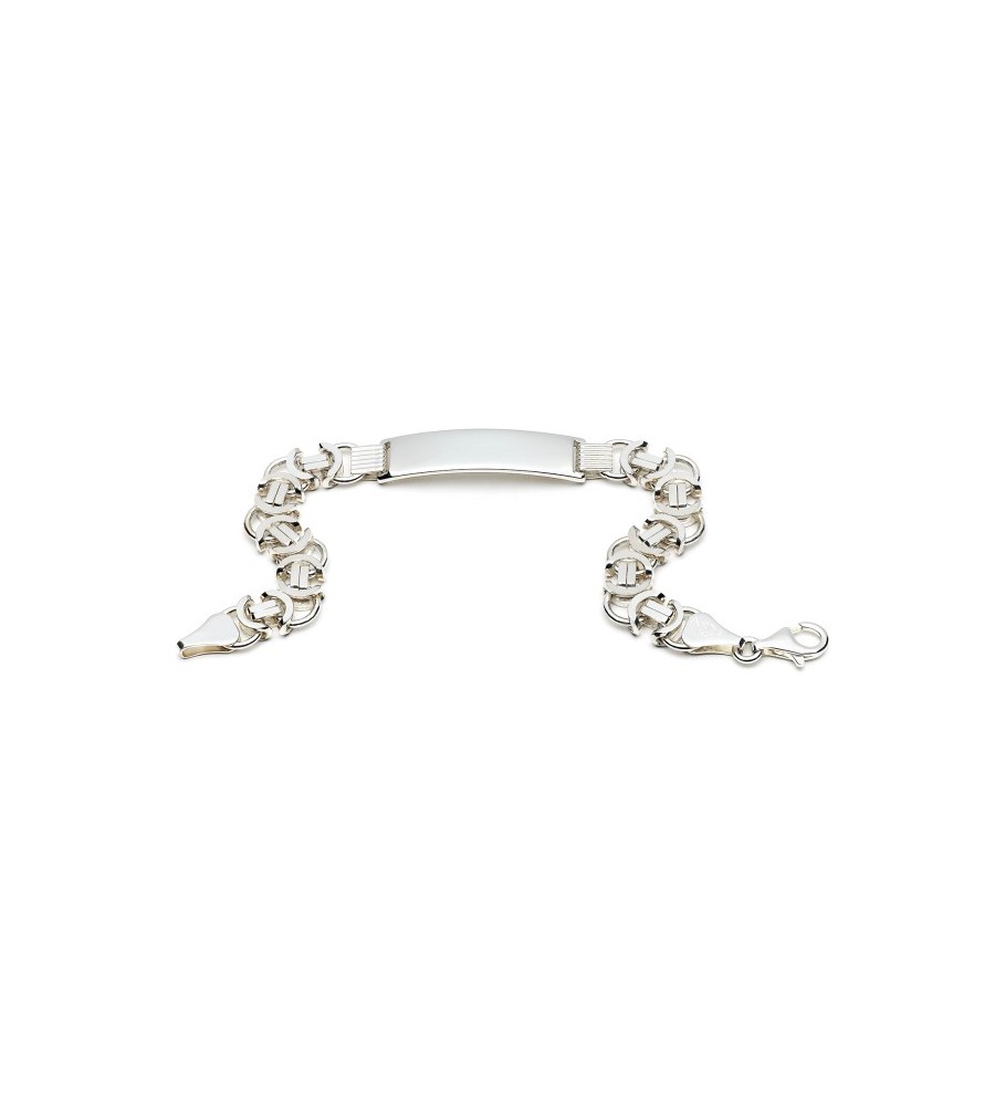 Zilveren plaat armband