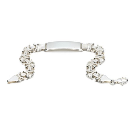 Zilveren plaat armband