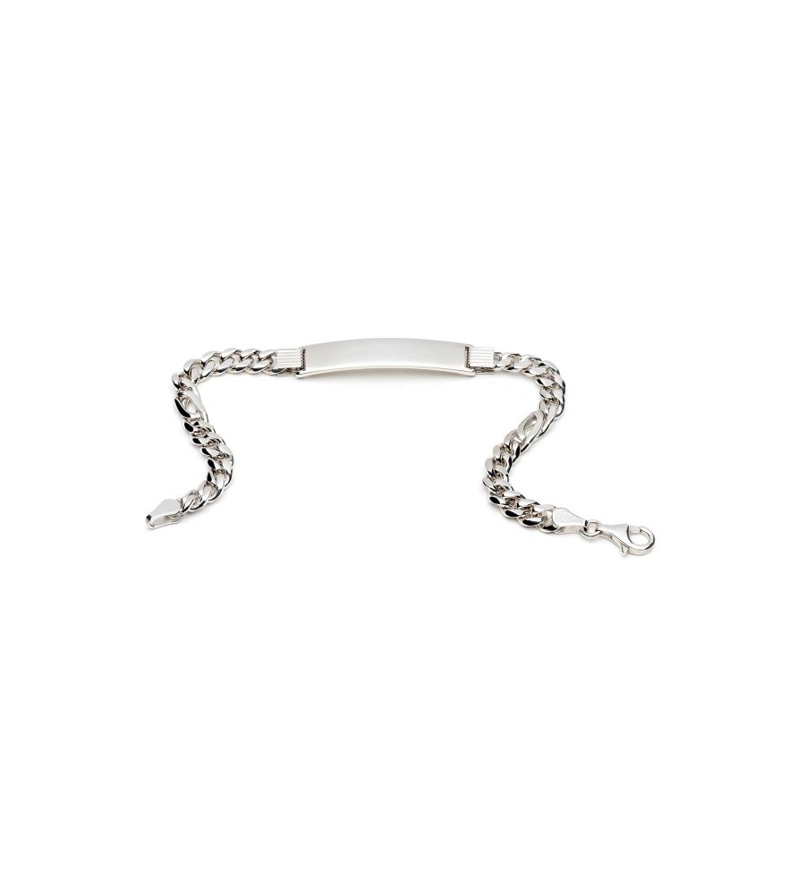 Zilveren plaat armband