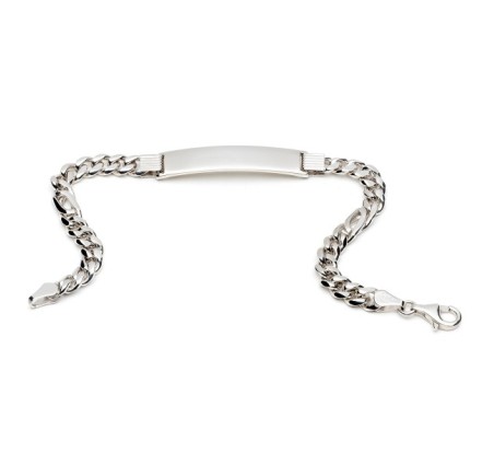 Zilveren plaat armband