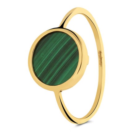 Gouden ring met malachiet 214.1452