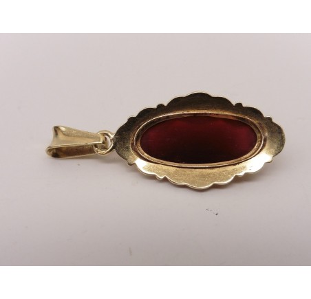 Gouden hanger carneool