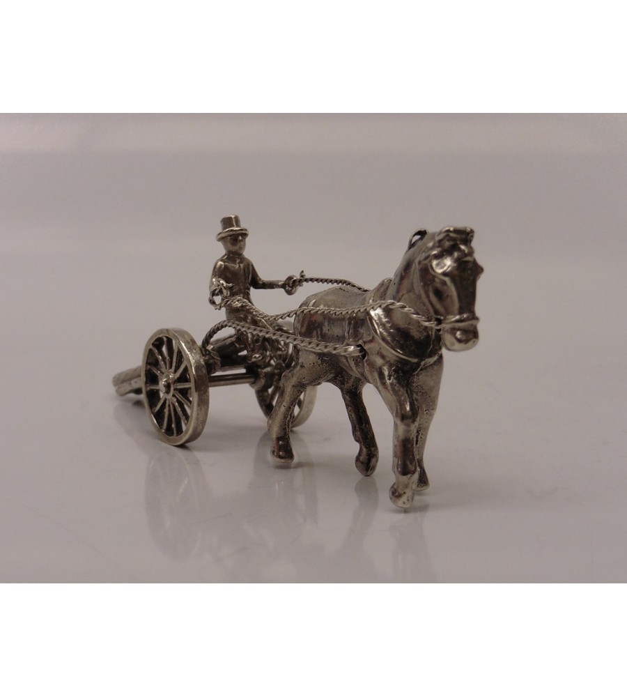 Zilveren miniatuur Boomstamkar