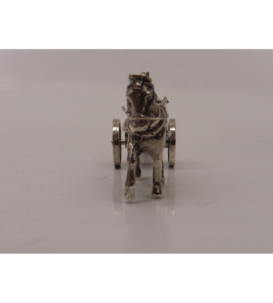 Zilveren miniatuur Boomstamkar
