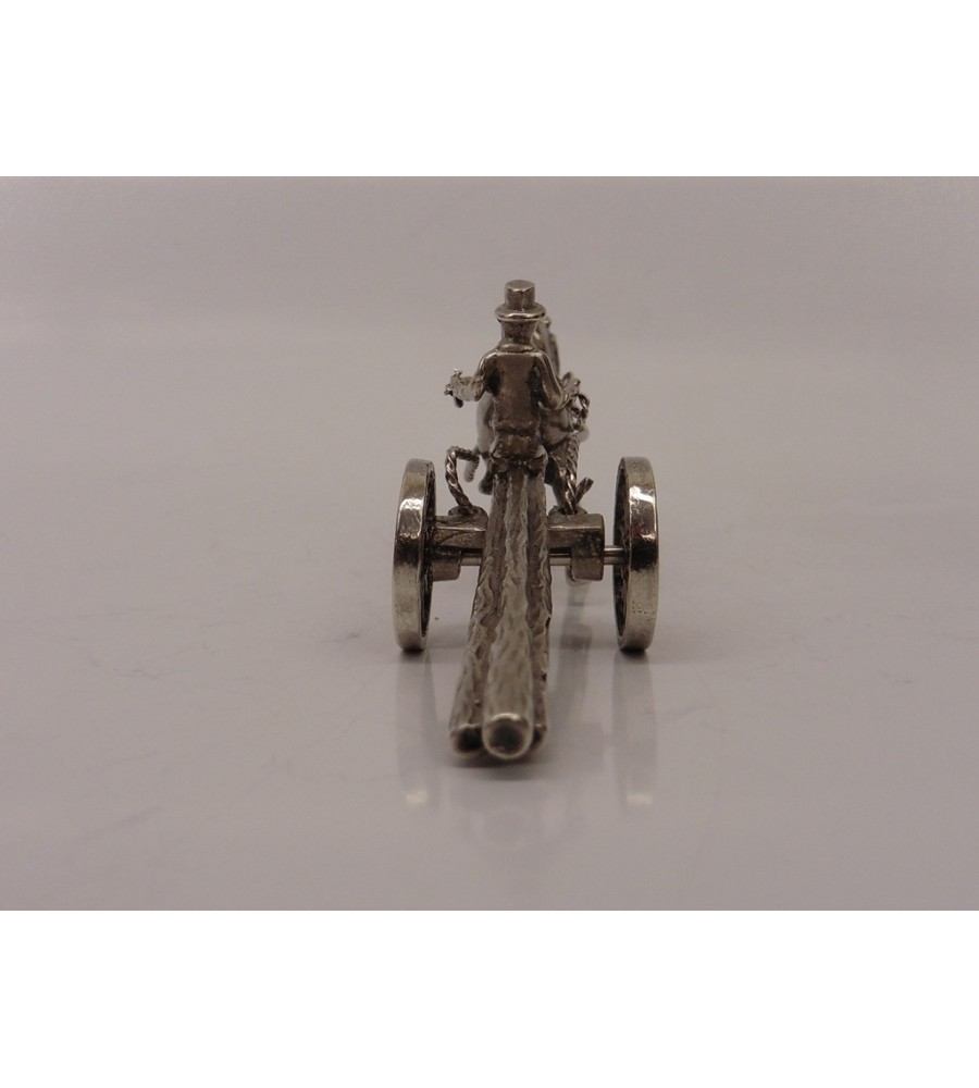 Zilveren miniatuur Boomstamkar