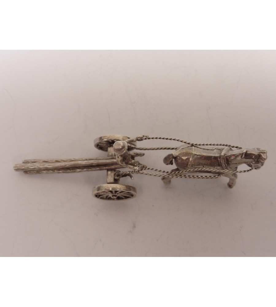 Zilveren miniatuur Boomstamkar
