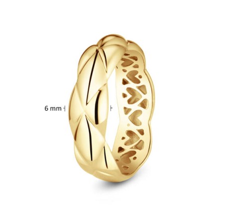 Gouden damesring Secret Heart Cushion 214.1219