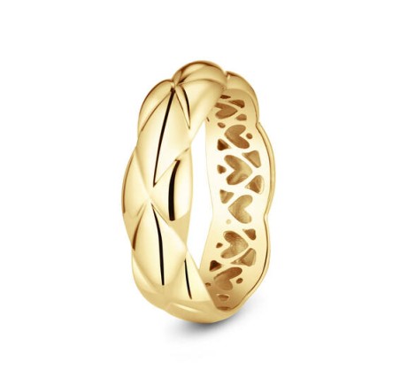 Gouden damesring Secret Heart Cushion 214.1219