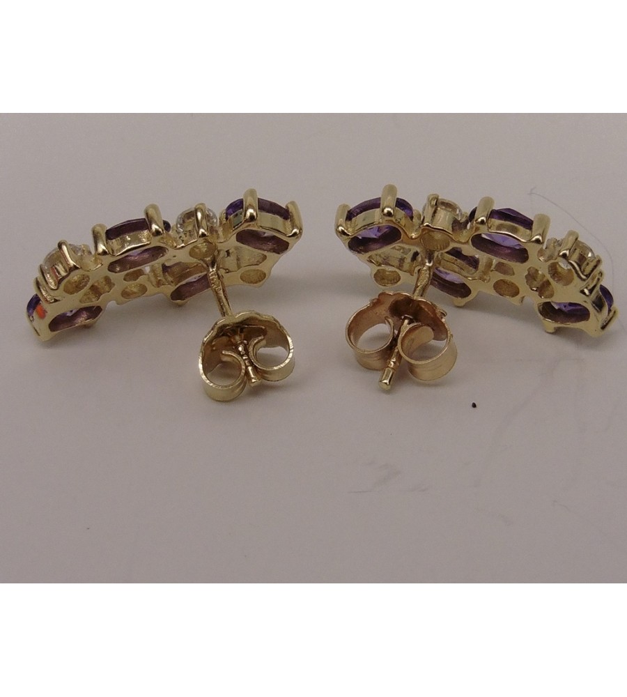 Gouden oorknopjes met zirkonia
