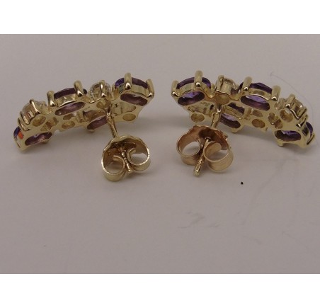 Gouden oorknopjes met zirkonia