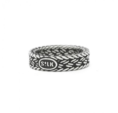 Silk zilveren ring 152 Mesh Collection