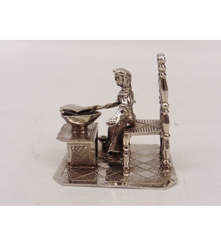 Zilveren miniatuur Wafelmaakster