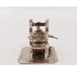 Zilveren miniatuur Wafelmaakster