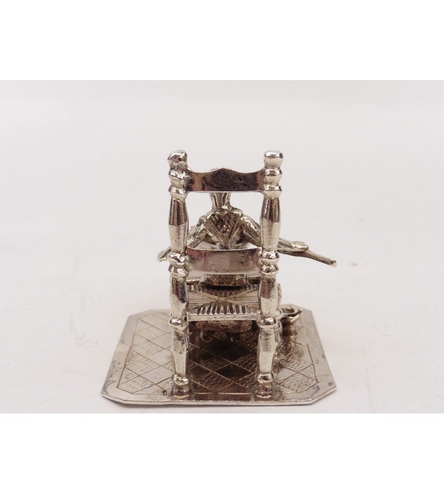 Zilveren miniatuur Wafelmaakster