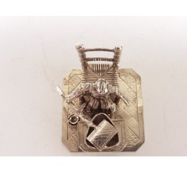 Zilveren miniatuur Wafelmaakster