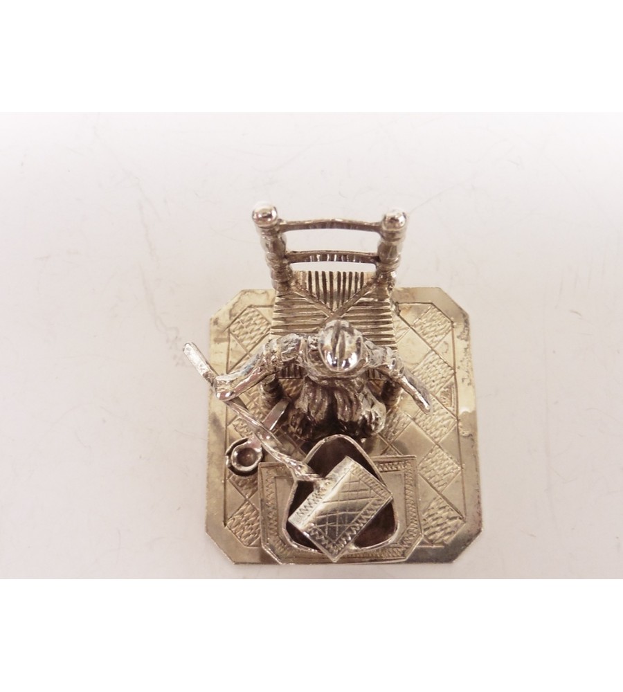 Zilveren miniatuur Wafelmaakster