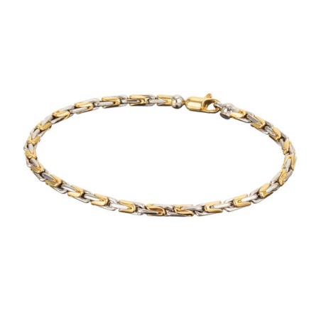 Gouden armband palmier bicolor
